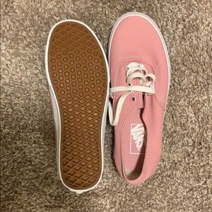 Light pink and white Vans